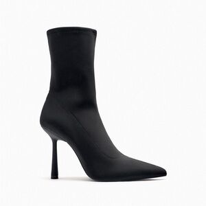 Zara Heeled Nylon Ankle Boots